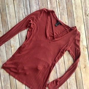 Forever 21 Burnt Orange Ribbed Top